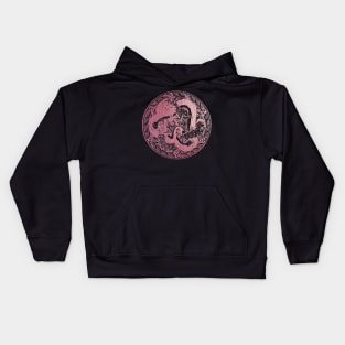 Rose Golden Circle Art Kids Hoodie